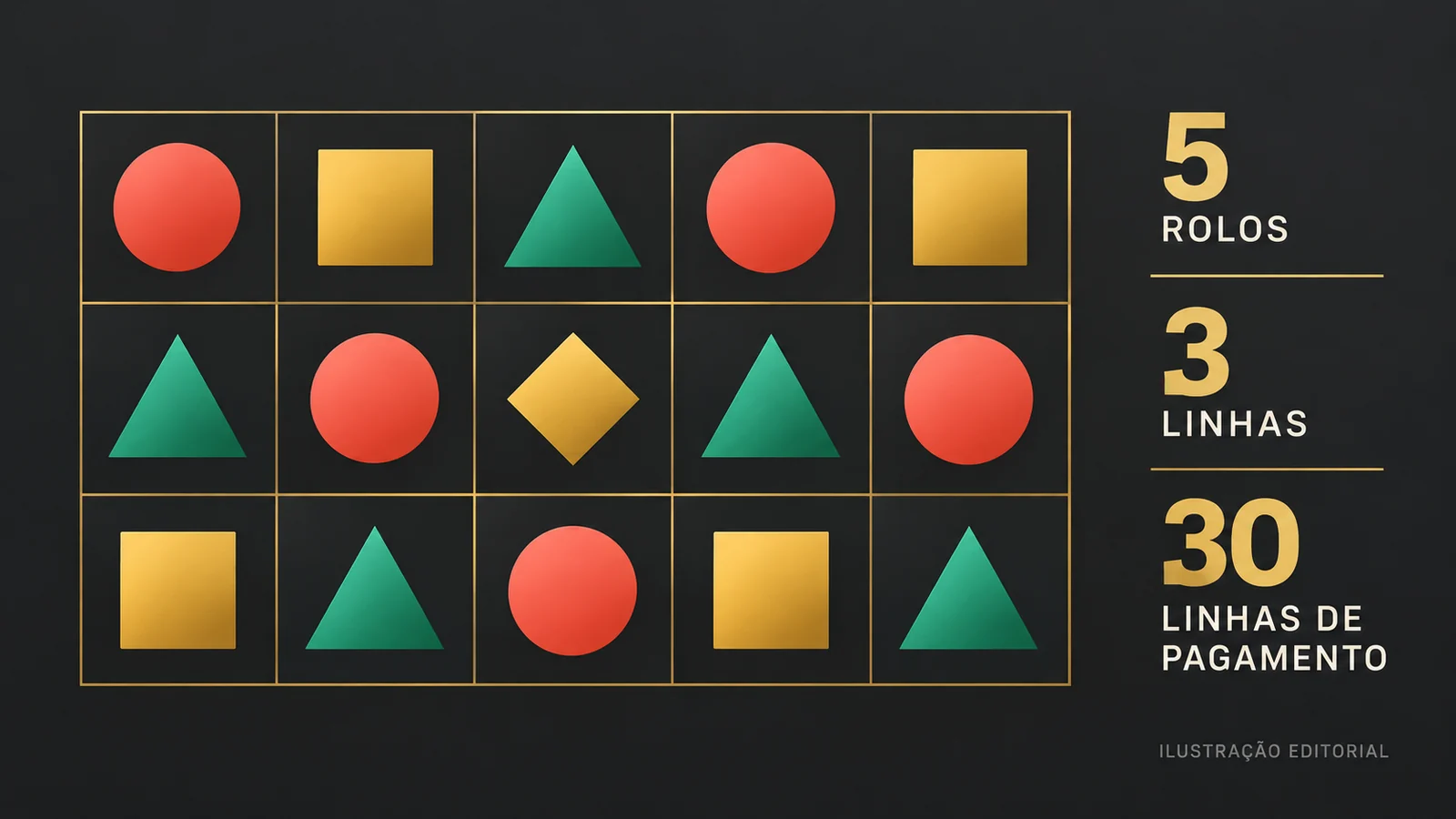 Imagem editorial do Double Fortune com grade de 5 rolos por 3 linhas
